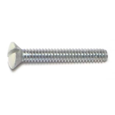 Midwest Fastener #6-32 x 1 in Slotted Oval Machine Screw, Zinc Ivory Steel, 20 PK 68567